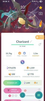 Shiny Charizard Pokemon Garantiert Glück von 2018-20 Registriert oder 30 Tage