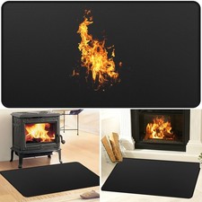 Fireplace Mat - 25"x39" Double-Sided Fireproof Waterpoof Hearth Rugs, Fire Re...