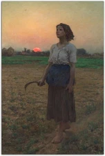 Jules Breton Art Painting The Song Of The Lark Poster Canvas Poster Wall Art 