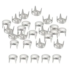 200Pcs 5mm Silver Round Dome Studs for Leather Craft Accessories