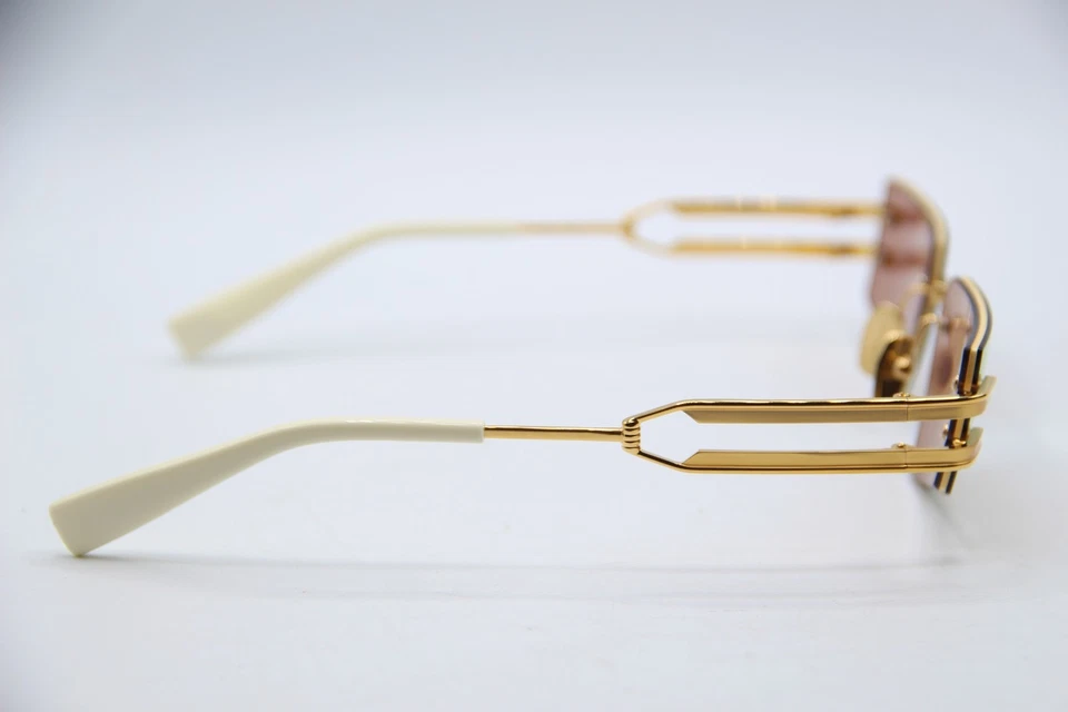 NUEVAS GAFAS DE SOL BALMAIN PARIS FIXE BPS-123D-54 DORADAS MARFIL AUTÉNTICAS 54-19 Foto 4 de 4