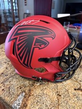 Michael Vick Signed Atlanta Falcons Red Football Helmet NFL Original
