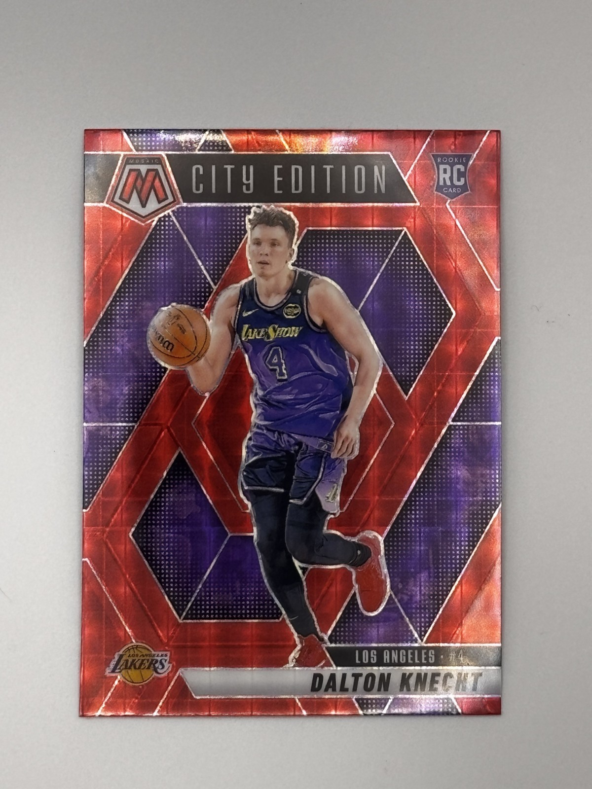 2024-25 Panini Mosaic - City Edition Dalton Knecht #271 Red Mosaic Prizm (RC)