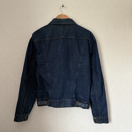 Chaqueta vaquera oscura vintage Wrangler 100 % algodón talla 44 grande - Imagen 6 de 8