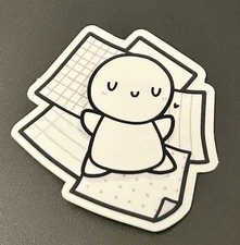 NEW The Coffee Monsterz Co. Paper Clutter Emoti Vinyl Sticker TCMC