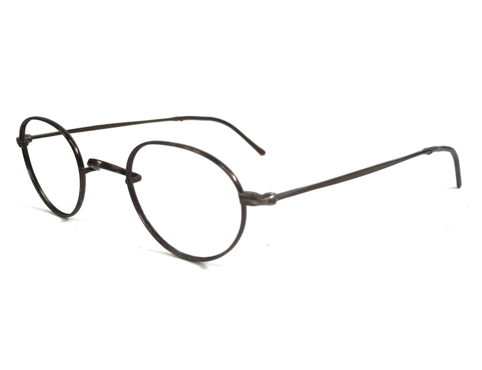 Vintage Oliver Peoples Eyeglasses Frames OP-604 100 Brown Titanium 40-23-145 — 第 4/4 张图片