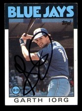 1986 Topps Garth Iorg #694 Autograph