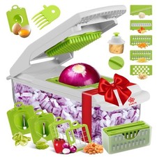 18-in-1 Vegetable Chopper & Slicer, Multi-Function Food Prep Tool for Cutting...