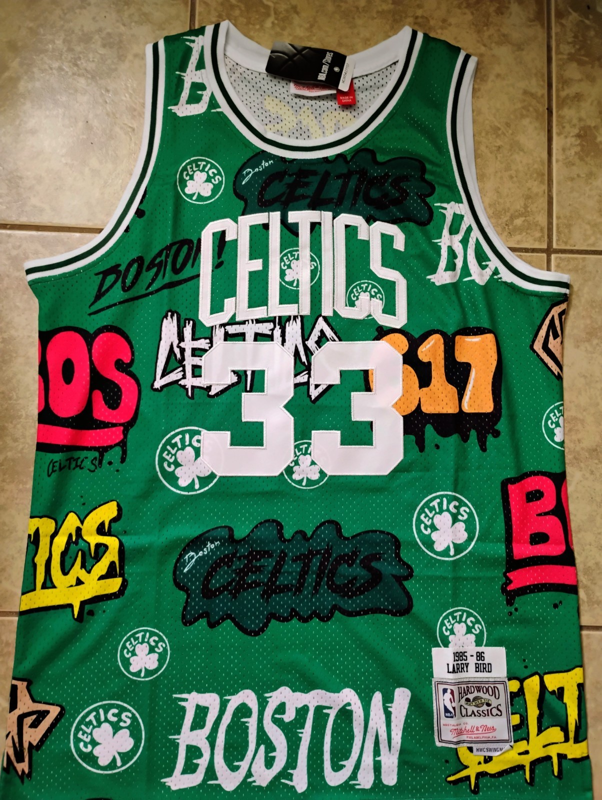 Boston Celtic Jersey Larry Bird #33 Jersey Throwback Stitched Jersey US Seller