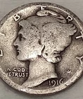1916 Mercury Dime - 90% Silver - 13948