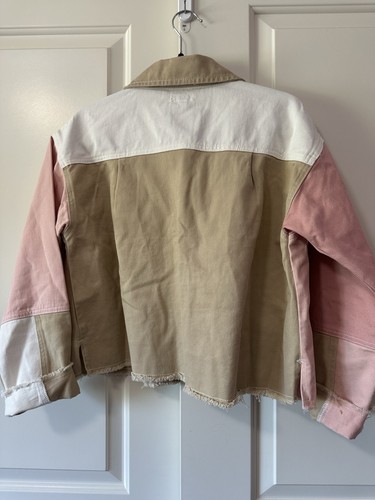 Giacca piumino EASEL color block twill con bottoni - donna taglia MEDIA - rosa e marrone - Foto 7 di 7
