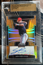 Seaver King 2025 LEAF METAL BASE AUTO PRE-PROD. PROOF PRISMATIC GOLD  1/1