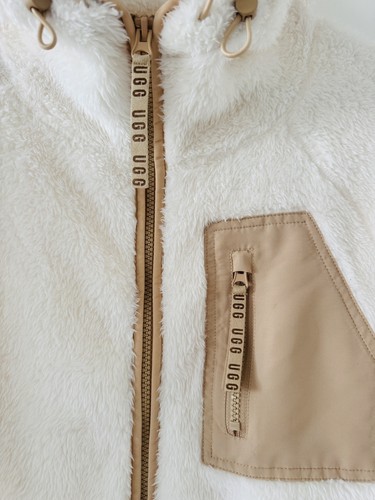 UGG Damen Ruthie Fluff Zip Hoodie Creme/Hellbraun - Bild 4 von 7