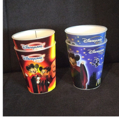 4x McDonald's Disney Becher 2004   Halloween Disneyland Paris