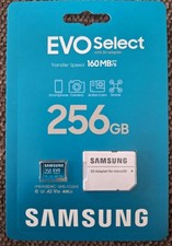 Samsung EVO Select 2021 256GB microSDXC UHS-I Memory Card with SD Adapter