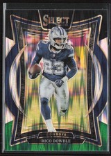 2024 Panini Select #90 Rico Dowdle Black & Green Prizm Shock Dallas Cowboys (N)