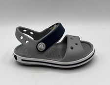 Crocs Crocband Grey Navy Adjustable Open Toe Sandal Toddler C 5 Water Resistant