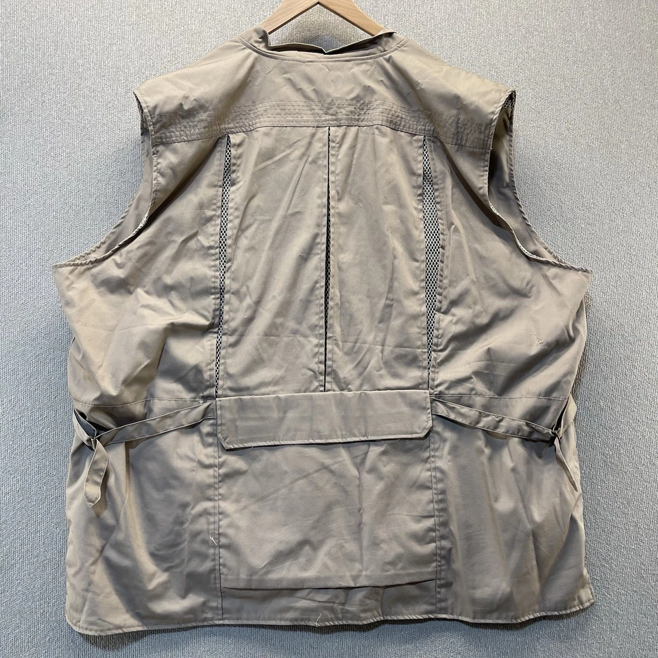 Rothco Safari Tactical Vest Khaki Tan Hunting Outdoor Camping Fishing Mens 4XL - Image 2 of 4