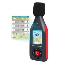 Digitaler Dezibel-Datenlogger mit Alarm & Export f&uuml;r 43.000 Messungen L&auml;rmmesser