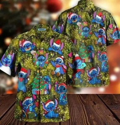 Stitch On Christmas Tree Hawaiian Shir