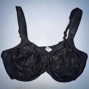 Wacoal Bra 40 DD 85567 Black Awareness Full Figure Seamless Underwire Lace
