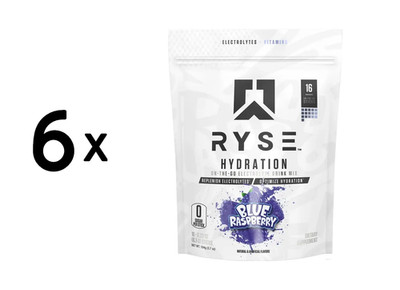 6 x RYSE Hydration Sticks (16 Serv) Blue Raspberry (195,30 EUR/kg)
