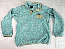 Patagonia Synchilla 1/4 T Snap Pullover Fleece Women Large Pocket Snowflake