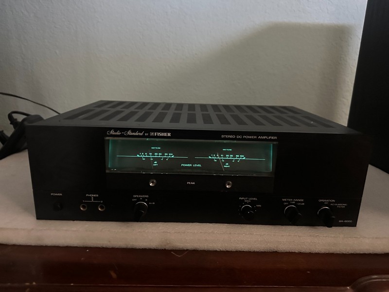 FISHER BA-6000 POWER AMPLIFIER VU METERS. MADE IN JAPAN