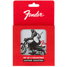 Fender Vintage Ads 4-Pk Coaster Set, Black and White
