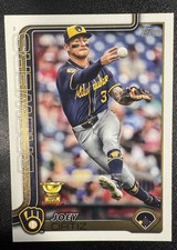 2025 Topps Series 1 Joey Ortiz [ROOKIE GOLD CUP] #165 Milwaukee Brewers