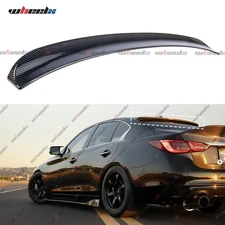 Carbon Look For 2014-2024 Infiniti Q50 JDM V2 Rear Window Roof Spoiler Wing Lip