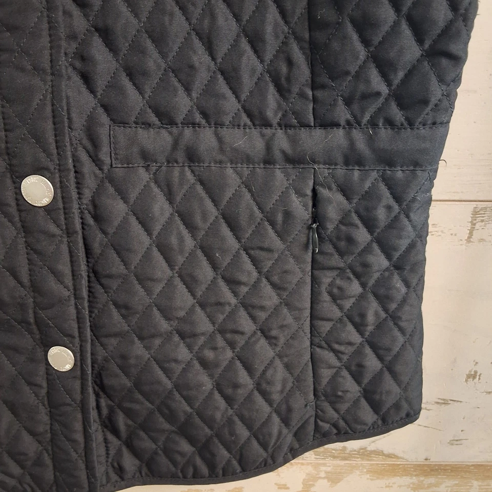 Blassport Womans Black quilted Snap Vest Sz Small - Image 3 of 4