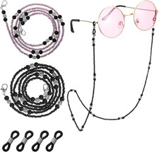 Brillenkette Damen Set mit Retro-Perlen für ...