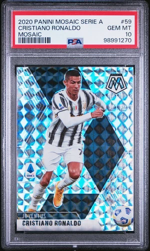 2020 PANINI MOSAIC SERIE A MOSAIC #59 CRISTIANO RONALDO PSA 10