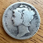1919 MERCURY SILVER DIME NICE DETAIL NICE GRADE NICE COIN HARD DATE TO FIND