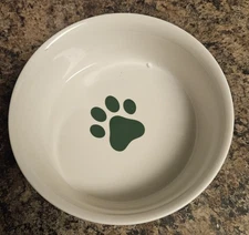 Ceramic Cat Bowl Set - 2 Pieces - Green