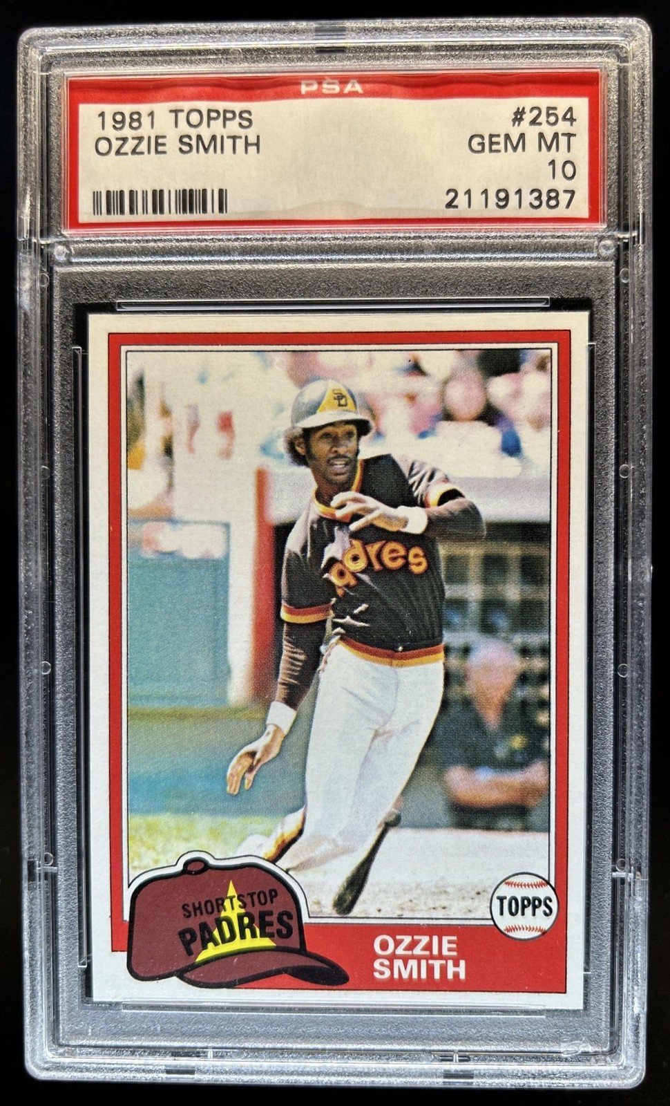 1981 Topps Ozzie Smith #254 Padres PSA 10 GEM MINT