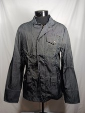 Vintage Emporio Armani Jacket Military Simin T Full Zip Snaps Gray US Sz Large