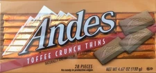 Andes Chocolate Candy Toffee Flavor 28 Count Individually Wrapped Treats