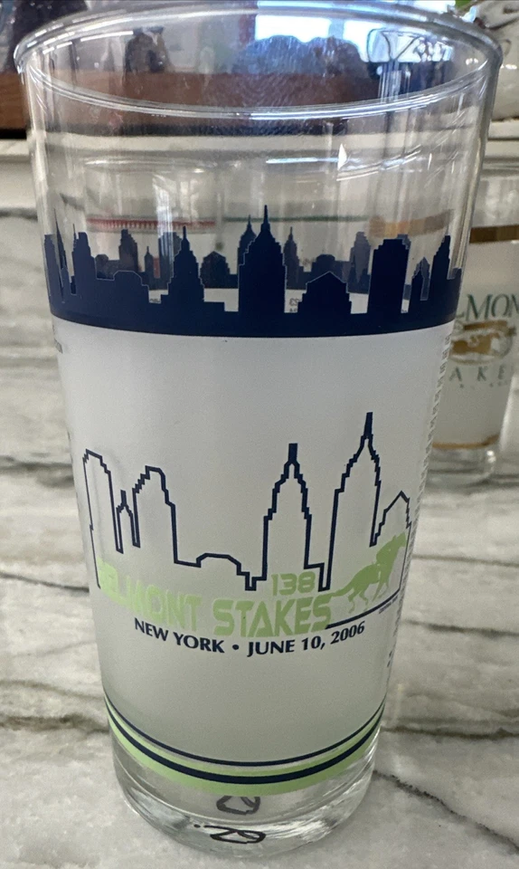 Lot Of 4 Vintage Belmont Stakes Tumbler Glasses. 2000 - 2002 - 2003 - 2006 - Image 3 of 4