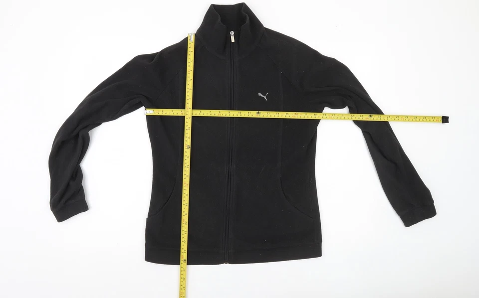 Puma Damenjacke schwarz Fleece durchgehender Reißverschluss Größe 12 normale Passform - Bild 2 von 4