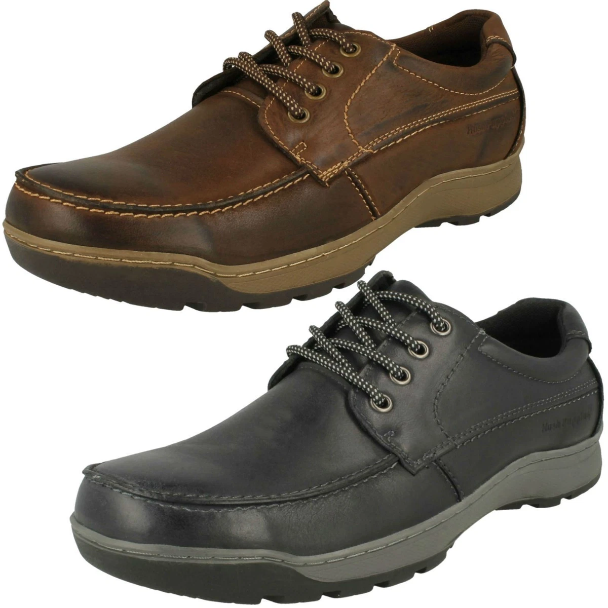 Uomo Hush Puppies Carlos Lingua Luganda ( Ganda ) Largo Lacci Scarpe Formale
