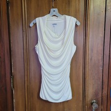 NEW - Large - EXPRESS White Sheath Dress - Lined, Fitted, Sleeveless, Short