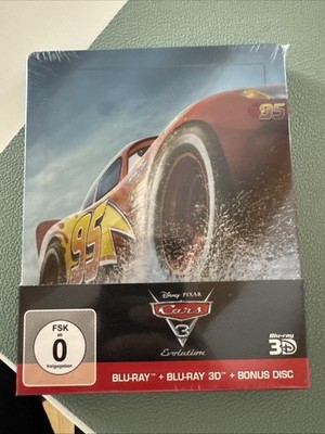 3 Blu-Rays Cars 3 (inkl. 3D) (dt Steelbook) neu *Pixar*Disney