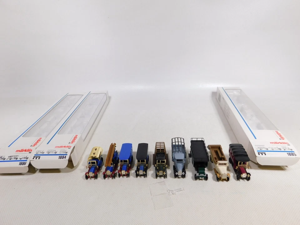 3X Märklin MHI H0 1:87 Set Oldtimer 1884 1885 1886 Pompiere Mint Box #DT342-1 - Immagine 4 di 4
