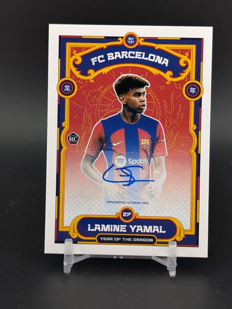 ヤマル 直筆サイン 2024 Topps Dragon Yamal 2024 Topps Barcelona Year of Dragon Lamine Yamal #AU-LY RC