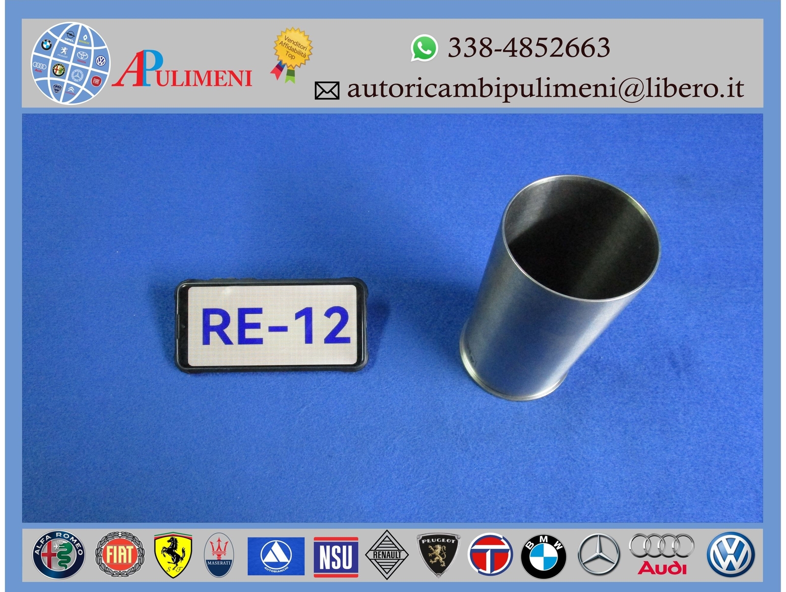 CANNA CAMICIA CILINDRO ø 83,00 + 0,50 (EST.ø 87,54 L. 176,00) NISSAN 720 LAUREL