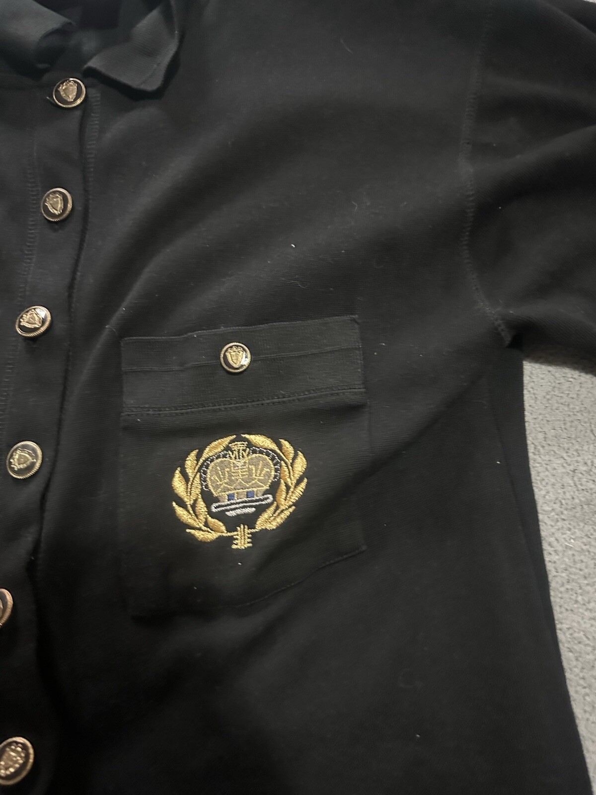 Vintage Melbourne Elements Button Up Black Cardig… - image 5