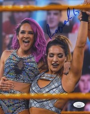 *HOLDING UP DAKOTA KAI* WWE NXT RAQUEL RODRIGUEZ SIGNED 8x10 JSA AUTO