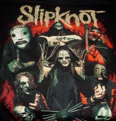 Slipknot Seven 2010 T Shirt 2-sided Rare Cradle of Filth New